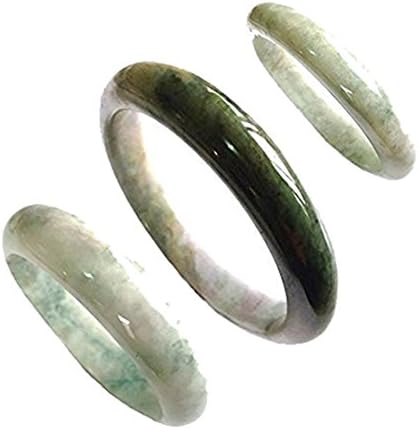 KARATGEM Natural Jadeite Jade Bangle Bracelet 55-78mm Inner from US Warehouse