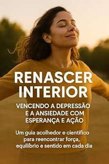 Livro Renascer Interior – Vencendo a Depressão e a Ansiedade com Esperança e Ação: Um guia acolhedor e científico para reencontrar força, equilíbrio e sentido em cada dia