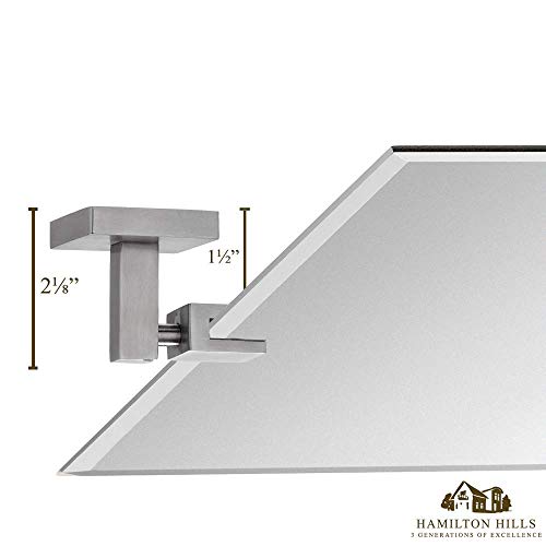 Hamilton Hills Pivot Wall Mirror with Brushed Chrome Brackets