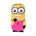 3D Despicable Me II Minions Style Silicone Case for iPhone 6 (Magenta)