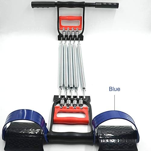 3 in 1 Elastic Spring Exercises Adjustable Multifunction Foot Pedal with Handle Fitness Equipment Bodybuilding Chest Expander for Abdomen/Waist/Arm/Leg Stretching Slimming Training