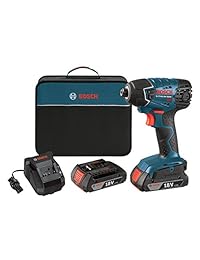 Bosch 25618-02 - Kit de destornillador de impacto de iones de litio (1 4 hexagonales, con 2 pilas, cargador y bolsa)
