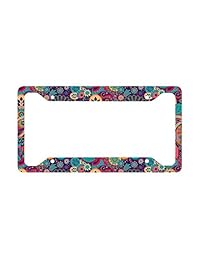 Armazón retro de flores para placa Airstrike Hippie, soporte de placa de autos con diseño floral 30 753