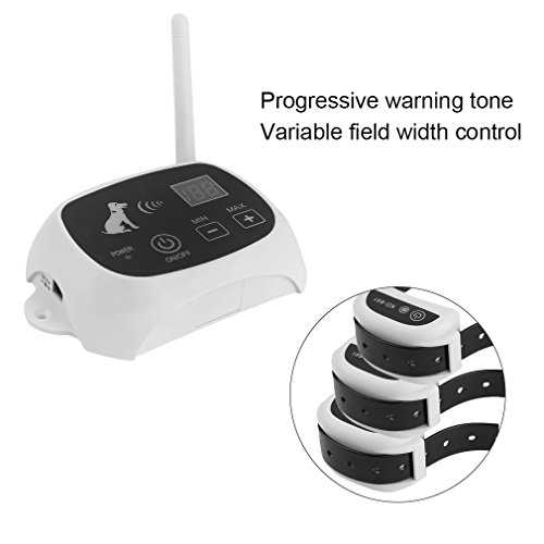 Upgraded Wireless Dog Fence Containment System, 500M Radius Remote Control Rechargeable Transmitter + Electric Waterproof Training Collar Receiver - Thumbnail 3