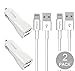 Car Charger, High Speed Travel Adapter with USB Sync Data Cable For iPhone 7 Plus / 6S / 6 Plus/ iPhone 5 / 5S / 5C / Se (2 Pack)