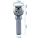 ROVATE Bathroom Faucet Vessel Vanity Sink Pop Up Drain Stopper with Overflow, Chrome