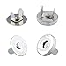 MagicW 20 Sets Silver Tone Magnetic Button Clasp Snaps 18mm for Sewing, Craft, Purses, Bags, Clothes, Leather,Clothing Scrapbooking Handbag