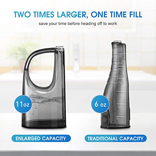[UPGRADED] 330ML Water Flosser Cordless Teeth Cleaner, ELLESYE High Pulse Rechargeable Portable Oral Irrigator for Travel & Office Use, IPX7 Waterproof Dental Flosser for Shower with 2 Tips for Family