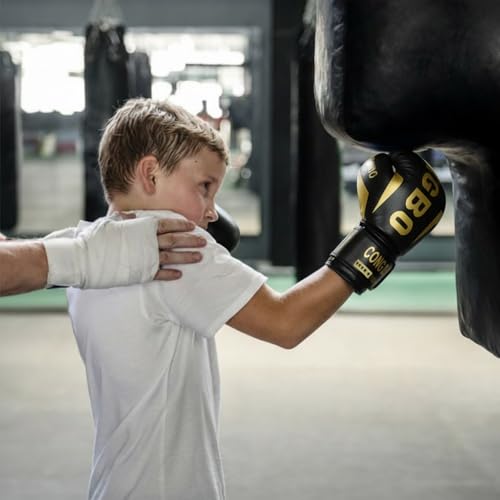 Hwtcjx Boxing Gloves, Boxing Gloves for Children, Boxing Gloves, Leather Bag for MMA, Muay Thai, Martial Arts, Sparring, Kickboxing, Sizes 6 oz, Suitable for Children Ages 3-12