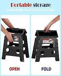 ACSTEP 18 Inch Folding Step Stools for Adults and