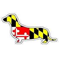 Dester Designs Maryland Flag Dachshund Sticker