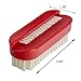 Two Sided Nail Brush Scrubber, Firm Bristles (Red)