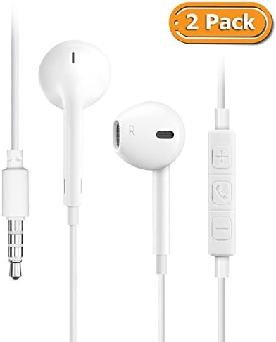 Merces (TM) Premium Earbuds Earphones with Built-in Mic and Volume Control for Apple iPhone, iPad, iPod, Samsung Galaxy, Tablets and More