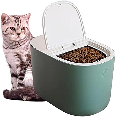 Pet Storage Food Airtight Large Dry Container with Push-on Lids, Prepa Meal from Great Plastic Containers Bin with Measuring Glass for Dog/Cat (Green)