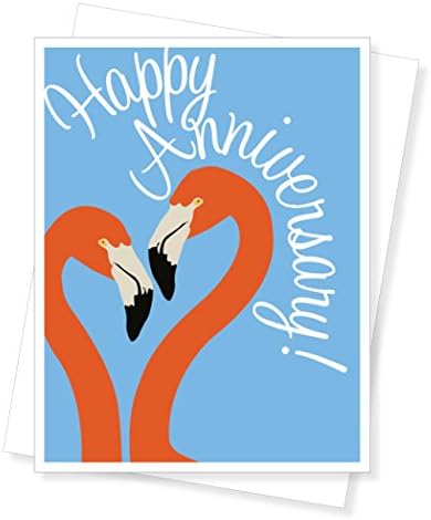 Anniversary Flamingos, Anniversary, Love Greeting Card