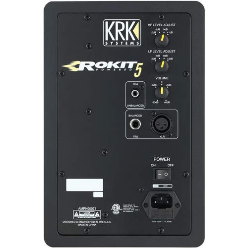 KRK RP5G3 ROKIT 5 G3 2-Way Powered Studio Monitor (Discontinued), Black, 5-Inch (RP5G3-NA) - Thumbnail 3