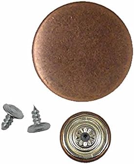 20mm Black Silver No-Sew Jean Tack Buttons 8982