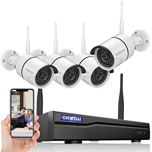 21最新wifi強化版 防犯カメラ 屋外 防犯カメラセット 4台 工事不要 ワイヤレス防犯カメラセット 4台1080p 0万画素 音声録画 Ip67防水防塵 モーション検知 ナイトビジョン リモート操作 監視防犯カメラ ワイヤレス防犯カメラ 家庭用防犯カメラ 無線