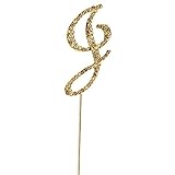BalsaCircle 2.5-Inch tall Gold Letter J Crystal