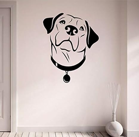 Amazon 面白いラブラドール犬の頭のステッカーウォールステッカーpvc 46x58cm ウォールステッカー オンライン通販