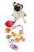 Dog Toy Set Gift Pack Of 10 With Bonus Collapsible Bowl By GloBal Pet: Pet Chew Toys Package For Medium Doggie And Small Puppies, Durable, Non-Toxic, Knot Rope, Squeaky Toys