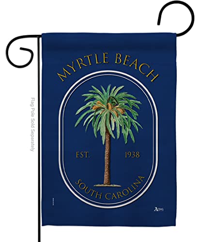 Myrtle Beach Garden Flag - Americana States USA American Territories Republic C…