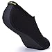 JACKSHIBO Men Women Quick-Dry Water Skin Shoes Aqua Socks for Water Sports Swim Surf Yoga Exercice Beach,Black XL