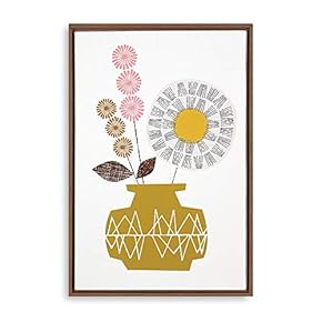 Crafted to Perfection Delightful Work of Art Framed for Living Room Bedroom Abstract Flowers for