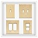 Franklin Brass Wood Square (6-Pack) Outlet Covers Unfinished Wood 1-Gang Wall Plate Single Duplex Electrical Guard W10397V-UN-R