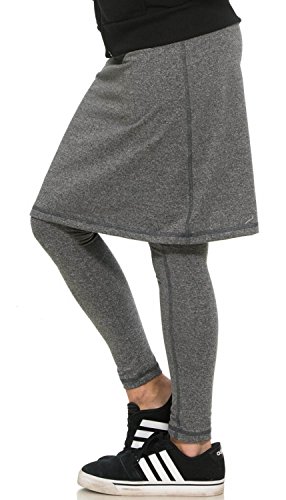 Undercover Activewear Ladies Heather Grey Skirt with Attached Leggings L