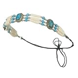 Bone Hat Band - Ivory Turquoise Gem OSFM