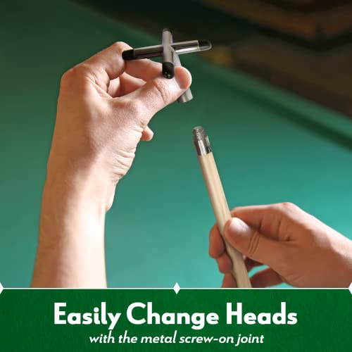 57" 2 Piece Pool Billiard Bridge Stick Cue with Regular, Spider and