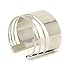 Yueton Silvertone Rigid Steel Memory Wire Metal Circle Split Ring Coil Wire Thin Jewelry Hammered Bunch Cuff Bracelet Bangle (Silver)