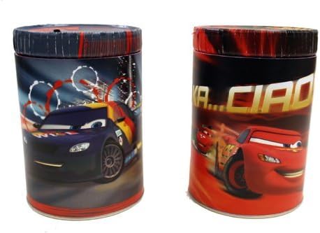 Disney Pixar Cars 2 Movie Round Tin Coin Bank - 1 Pack