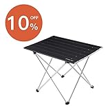 Foldable Portable Aluminum Table with Carry Bag for Outdoor Camping, Hiking and Picnic