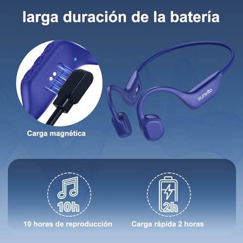 sunvito Headphones, Wireless Sports Headphones Bluetooth Open Ear IPX6 Waterproof Lightweight Running Headphones Sleep Headphones