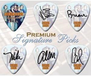Printed Picks Company 6 x Beach Boys Signature Double Sided Guitar Picks Medium