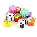 DLOnline Cute Animal Pencil Erasers, Pencil Eraser Toppers, Eraser Pencil Caps, Adorable Flower Eraser for Kids (Assorted Erasers 100 PCS)