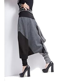 ELLAZHU damaes Baggy Harem Cordón longitud ajustable pantalones pantalones Onesize gy259