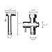 Brass Handheld Bidet for Toilet Set Bidet Sprayer Combo for Bathroom Attachment Baby Cloth Diaper Sprayer Kit and Muslim Shower with Hose and T Valve Chrome