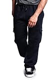 DR Men's Cargo Sweatpants Heavyweight Fleece Long Pants 60/40 S-5xl
