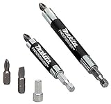 Makita 784810-A-A 4-5/8-Inch Bit Tip Holder and 3-1/8-Inch Bit Tip Holder with #2 Phillips Bit Tip and Slotted Bit Tip