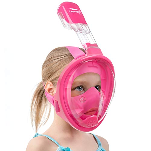 Full Face Snorkel Mask for Kids and Adults Snorkel Set with 4 Bonus