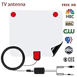 TV Antenna Indoor Digital HDTV Antenna 80 Miles Range 4K VHF UHF with Newest Amplifier Singal Booster - Upgraded 2018 Version