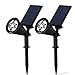 Solar Spotlights,Solar Lights 2-in-1 Adjustable Landscape Wall Light Waterproof Security Light for Outdoor Yard Garden Lawn - Auto-On / Off - The 3rd Gen-2 pack