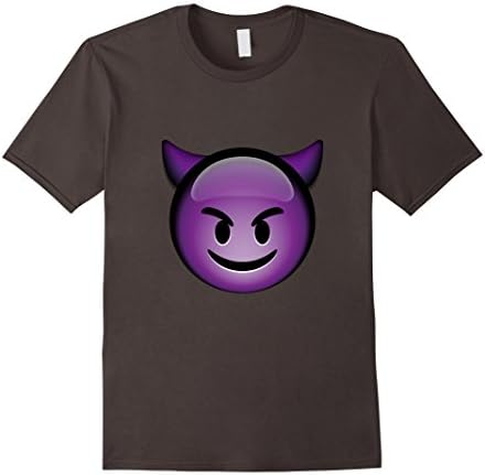 Men's Purple Devil Emoticon Emoji T-Shirt Large Asphalt
