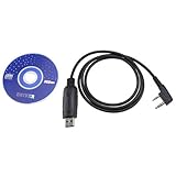 NSKI USB Programming Cable for Baofeng UV-5R UV-3R+ Two way Radio With Driver CD
