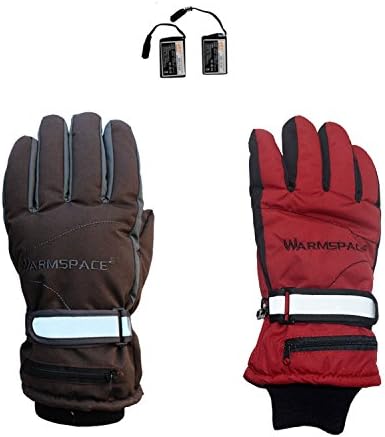 Li-ion Batteries Heated Gloves Rechargeable Warm Hand Warmer Comfortable For Men &amp; Women(brown) Average Size