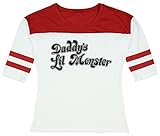 DC Comics Suicide Squad Harley Quinn Daddy's Lil Monster Girls Raglan (Medium)