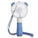 Security Portable Mini Fan Personal Necklace Fan Handheld Air Fan for Travel, Home and Office, USB Rechargeable, 4 Blades, 1 Switch, 2 Speeds Adjustable (Blue)